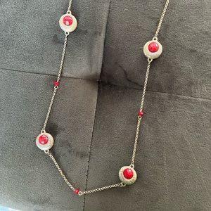 18-19” red and gold necklace